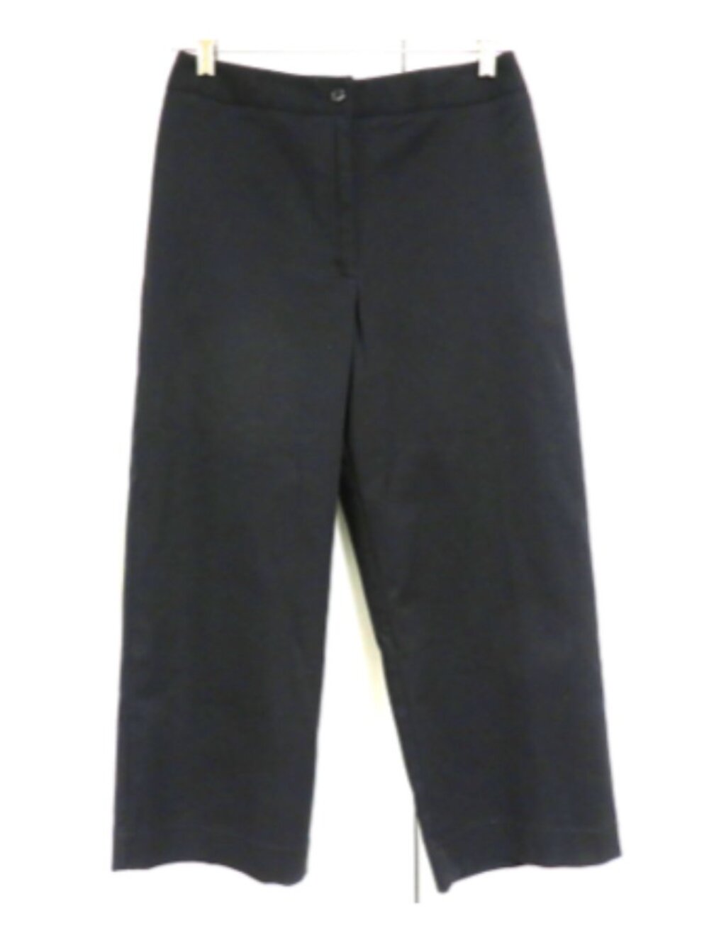 New! Coldwater Creek 10P Stretch Twill Crop Black Solid